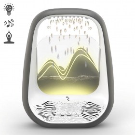 Χαλαρωτικό ηχείο Bluetooth με φωτισμό RGB Relaxing Rain γκρι.