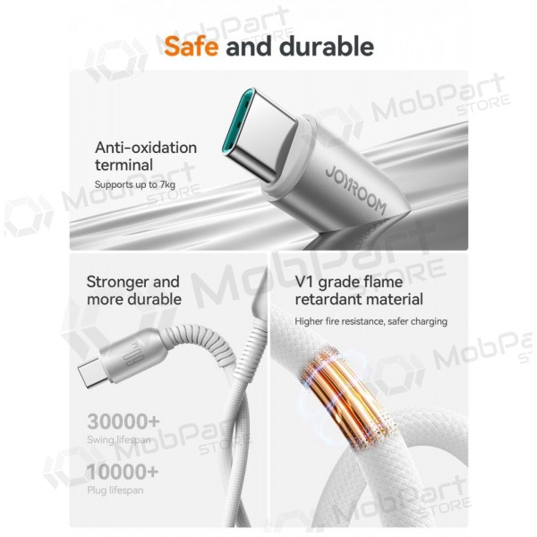 USB καλώδιο Joyroom S-A51 USB-C to USB-C 60W 1.2m γκρί