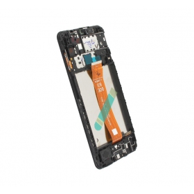 Samsung A127 Galaxy A12s (A125F LCD brown flex) 2021 οθόνη (μαύρος) (με πλαίσιο) (service pack) (γνησια)