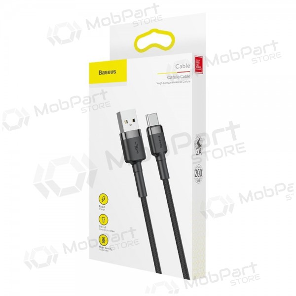 Καλώδιο Baseus Cafule PD Type-C - Type-C 3.0A 60W (γκρί-μαύρος) 1.0m CATKLF-GG1