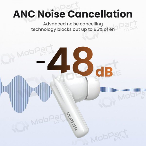 Ασύρματοςs ausinės Ugreen WS200 HiTune T6 Active Noise-Cancelling Earbuds Ασύρματοςs ausinės Ugreen WS200 HiTune T6 Active Noise-Cancelling Earbuds