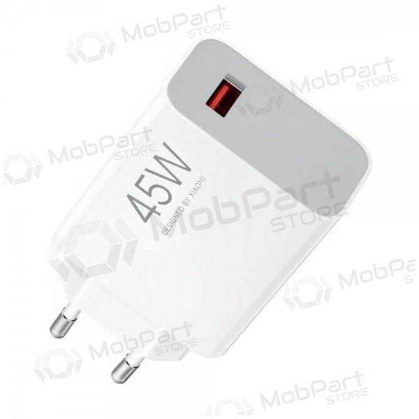 Φορτιστής τηλεφώνου Xiaomi Turbo Charging τροφοδοτικό BHR07SLEU 45 W USB-A PD λευκός.