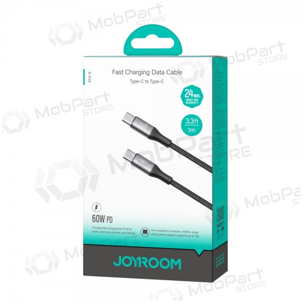 USB καλώδιο Joyroom S-A28 USB-C to USB-C 60W 1.0m μαύρος