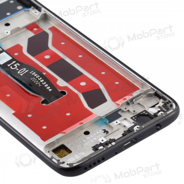 Huawei P40 Lite οθόνη (μαύρος) (με πλαίσιο) (μεταχειρισμένος grade A, γνησια)