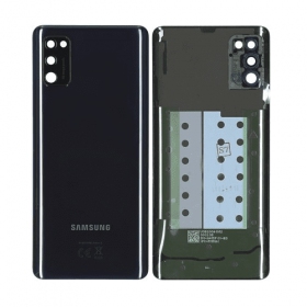 Samsung A415 Galaxy A41 2020 πίσω κάλυμμα μπαταρίας (μαύρος) (μεταχειρισμένος grade B, γνησια)