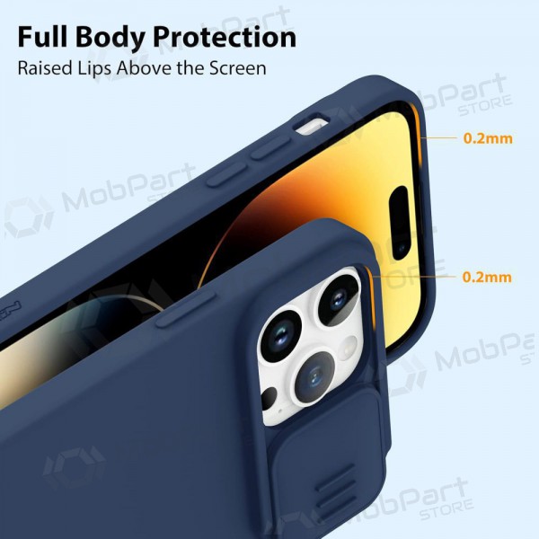 Apple iPhone 15 Pro Max θήκη „Nillkin Silicone“ (σκούρο μπλε) Apple iPhone 15 Pro Max θήκη „Nillkin Silicone“ (σκούρο μπλε)