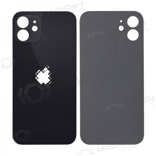 Apple iPhone 12 πίσω κάλυμμα μπαταρίας (μαύρος) (bigger hole for camera) Apple iPhone 12 πίσω κάλυμμα μπαταρίας (μαύρος) (bigger hole for camera)