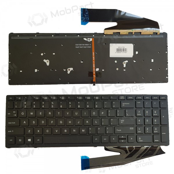 HP ZBook 17 G4, 15 G3, G4, 17 G3, G4, US πληκτρολόγιο