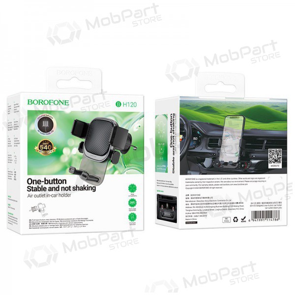 Θήκη τηλεφώνου αυτοκινήτου Borofone BH120 (air vent) μαύρος