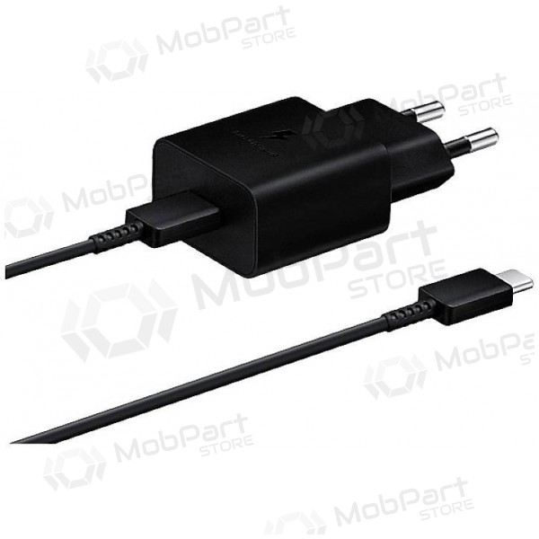 Φορτιστής γνησια Samsung EP-T1510XBEGEU 15W + καλώδιο Type-C 1m στη συσκευασία μαύρος