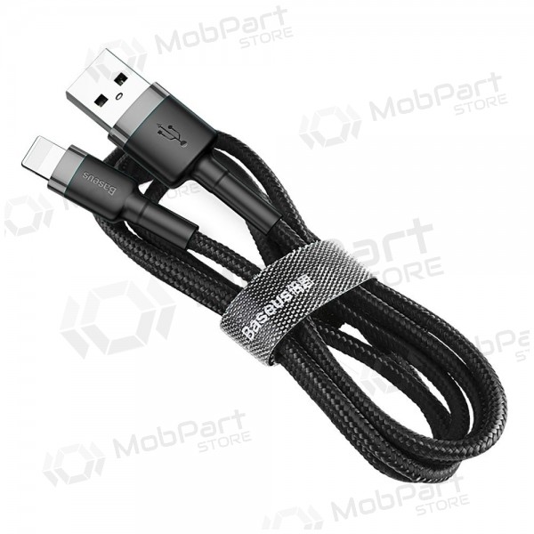 USB καλώδιο Baseus Cafule USB-A to Lightning 1.5A 2.0m γκρί-μαύρος CALKLF-CG1