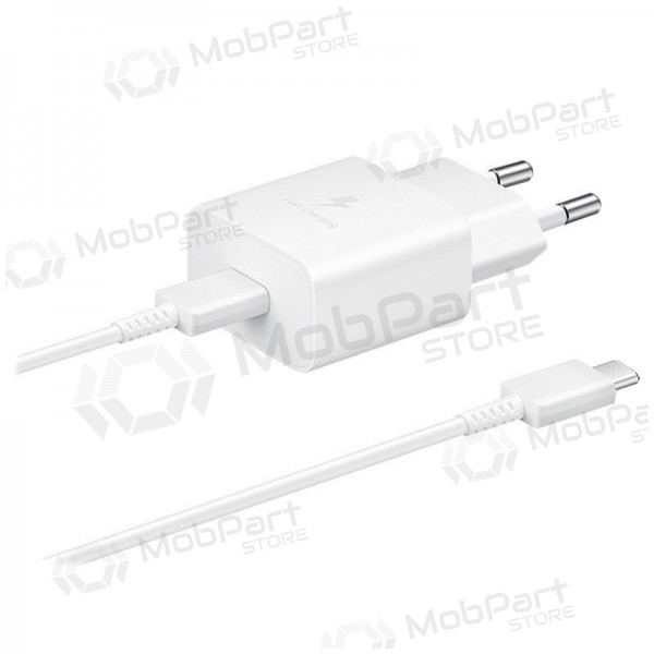 Φορτιστής γνησια Samsung EP-T1510XWEGEU 15W + καλώδιο Type-C 1m στη συσκευασία άσπρο