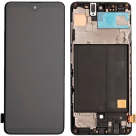 Samsung Galaxy A51 οθόνη (μαύρος) (με πλαίσιο) (γνησια)