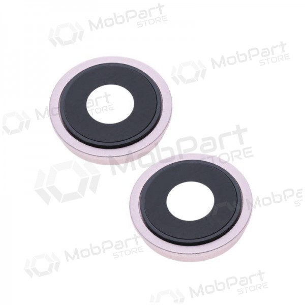 Apple iPhone 13 τζαμάκι κάμερας (2τεμ) (ροζ) (με πλαίσιο)