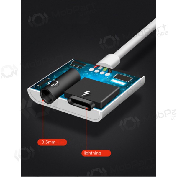 Προσαρμογέας bluetooth ADP13 iš Lightning į Lightning + 3,5mm (άσπρο)