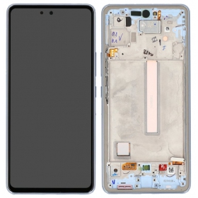 Ekranas Samsung A536 A53 5G 2022 su lietimui jautriu stikliuku και rėmeliu Awesome Black OLED (real size)