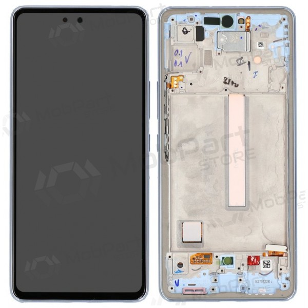 Ekranas Samsung A536 A53 5G 2022 su lietimui jautriu stikliuku και rėmeliu Awesome Black OLED (real size)