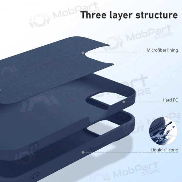 Apple iPhone 15 Pro Max θήκη „Nillkin Silicone“ (σκούρο μπλε) Apple iPhone 15 Pro Max θήκη „Nillkin Silicone“ (σκούρο μπλε)