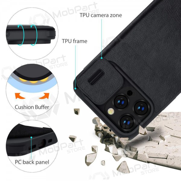 Apple iPhone 14 Pro Max θήκη „Nillkin Leather“ (μαύρος)