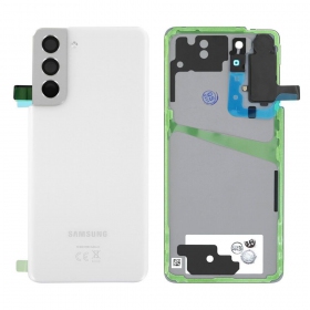 Samsung G991 Galaxy S21 5G πίσω κάλυμμα μπαταρίας (Phantom White) (μεταχειρισμένος grade C, γνησια)