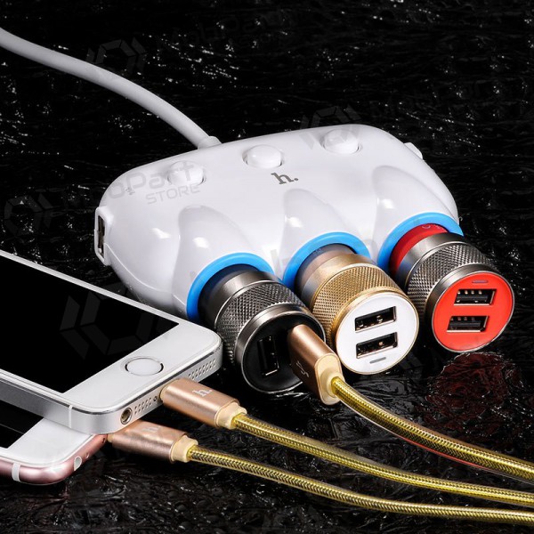 Φορτιστης αυτοκινητου - šakotuvas Hoco C1 2xUSB 3xconnector (3.1A) Φορτιστης αυτοκινητου - šakotuvas Hoco C1 2xUSB 3xconnector (3.1A)