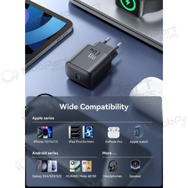 Φορτιστής Joyroom JR-TCF20 USB-C PD20W + USB-C to USB-C cable 1.0m άσπρο
