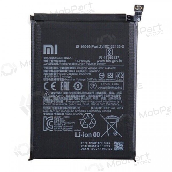 Xiaomi Redmi 10, Redmi 10 (2022), Redmi Note 10 5G, Poco M3 Pro 5G μπαταρία, akumuliatorius (BN5A) (γνησια) Xiaomi Redmi 10, Redmi 10 (2022), Redmi Note 10 5G, Poco M3 Pro 5G μπαταρία, akumuliatorius (BN5A) (γνησια)