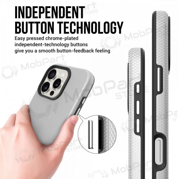 Θήκη Perfectionists Triangle Mag Case Apple iPhone 15 Pro Max ασήμι