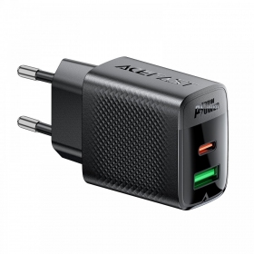 Φορτιστής Acefast A98 30W GaN USB-C/USB-A μαύρος