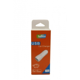 Φορτιστης αυτοκινητου Tellos C102 USB 1A (άσπρο)