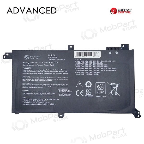 ASUS B31N1732, 3600mAh μπαταρία Laptop, Advanced ASUS B31N1732, 3600mAh μπαταρία Laptop, Advanced