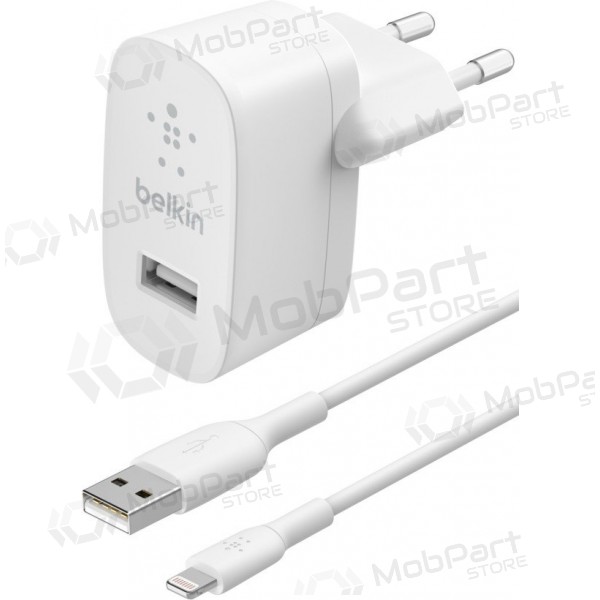 Φορτιστής buitinis Belkin Boost Charge USB-A 12W + Lightning καλώδιο άσπρο