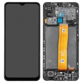 Samsung Galaxy M12 οθόνη (μαύρος) (με πλαίσιο) (γνησια)