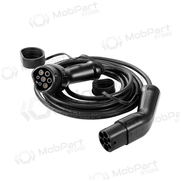 Elektromobilio καλώδιο φόρτισης Type 2 - Type 2, 32A, 7.2kW, 1-fazė, 5m