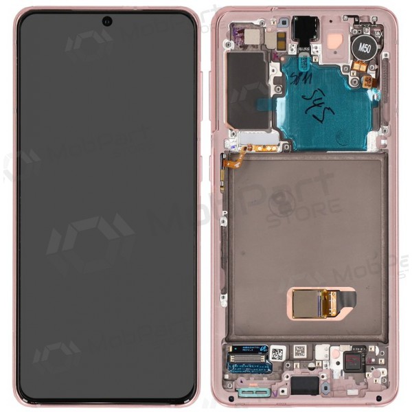 Samsung Galaxy S21 5G οθόνη (ροζ) (με πλαίσιο) (γνησια) Samsung Galaxy S21 5G οθόνη (ροζ) (με πλαίσιο) (γνησια)