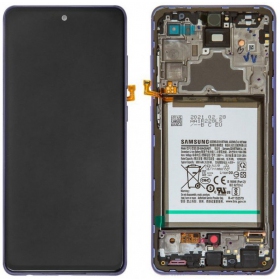 Samsung Galaxy A72 οθόνη (μωβ) (με πλαίσιο) (γνησια)