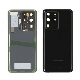 Samsung G988 Galaxy S20 Ultra πίσω κάλυμμα μπαταρίας μαύρος (Cosmic Black) (μεταχειρισμένος grade A, γνησια)