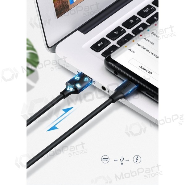 USB καλώδιο Ugreen US287 USB to USB-C 3A 2.0m μαύρος