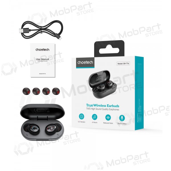 Ασύρματοςs ausinės Choetech BH-T16 Hi-Fi Bean TWS Ασύρματοςs ausinės Choetech BH-T16 Hi-Fi Bean TWS