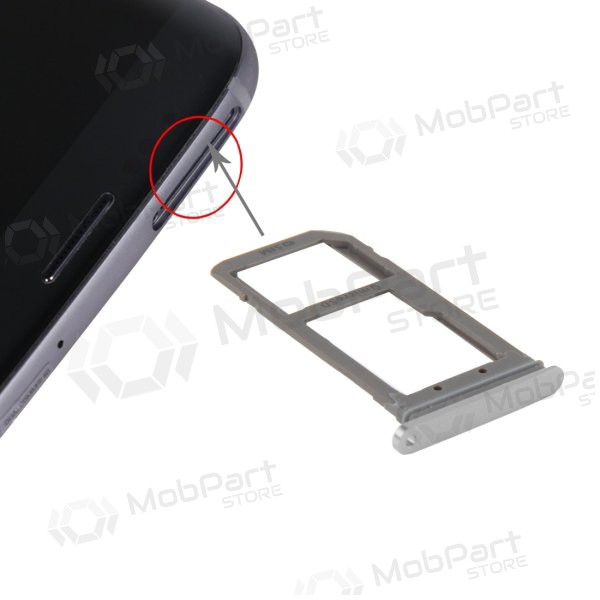 Samsung G935F Galaxy S7 Edge Υποδοχή κάρτας SIM (ασήμι)