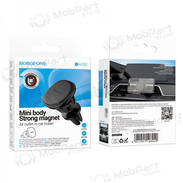 Θήκη τηλεφώνου αυτοκινήτου Borofone BH102 (air vent) μαύρος