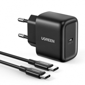Φορτιστής buitinis Ugreen CD250 USB-C 25W + USB-C cable 2.0m μαύρος