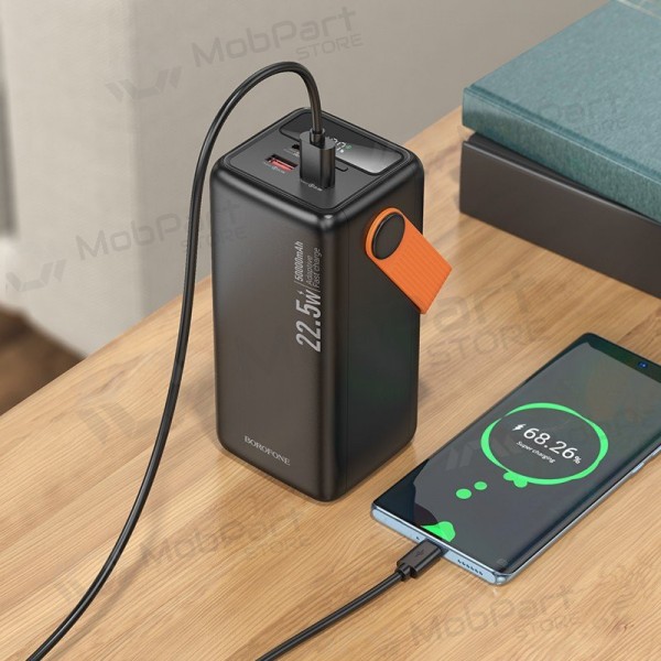 Εξωτερική μπαταρία Power Bank Borofone BJ66A 22.5W+PD20W 50000mAh μαύρος