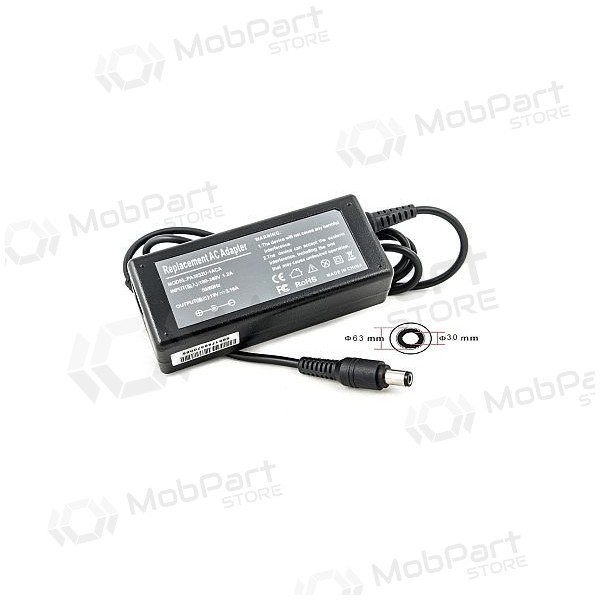 TOSHIBA 60W: 19V, 3.16A τροφοδοτικό laptop TOSHIBA 60W: 19V, 3.16A τροφοδοτικό laptop