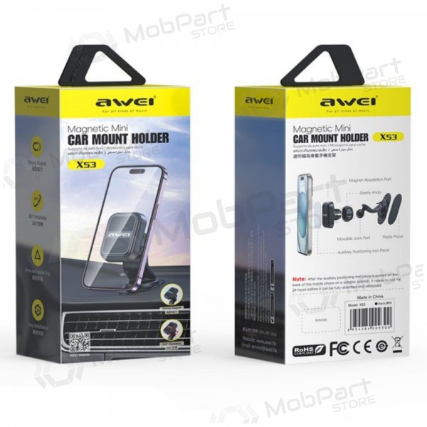 Θήκη τηλεφώνου αυτοκινήτου Awei X53 Magnetic (dashboard) μαύρος