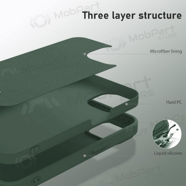 Apple iPhone 15 Pro Max θήκη „Nillkin Silicone“ (σκούρο πράσινο) Apple iPhone 15 Pro Max θήκη „Nillkin Silicone“ (σκούρο πράσινο)