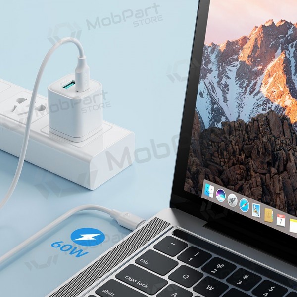 USB καλώδιο Joyroom S-CC060A9 Type-C to Type-C 60W 1.0m άσπρο