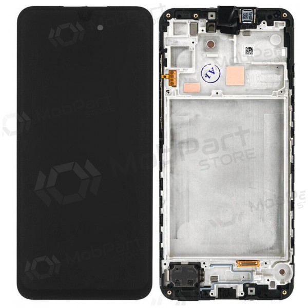 Ekranas Samsung A166 A16 5G su lietimui jautriu stikliuku και rėmeliu Black γνησια (service pack)