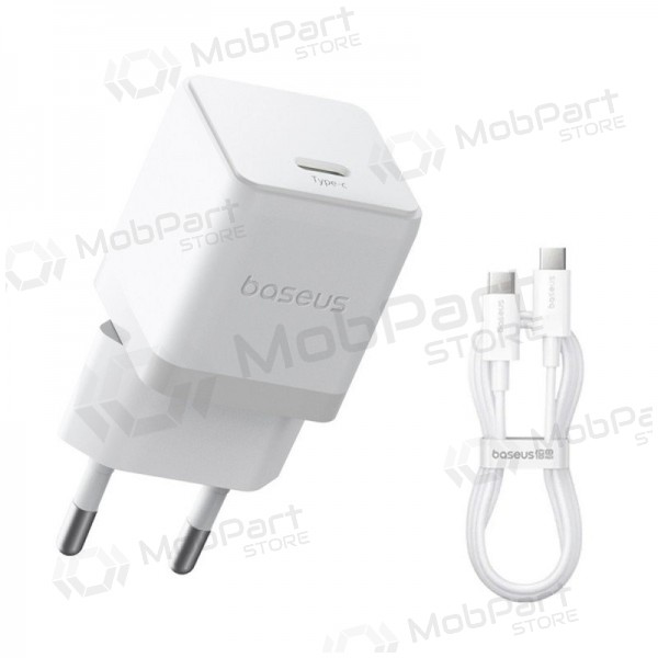 Φορτιστής Baseus Palm 20W USB-C + USB-C to USB-C cable 1.0m άσπρο P10111602213-01