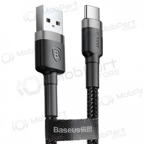 USB καλώδιο Baseus Cafule microUSB 1.0m 2.4A (γκρί-μαύρος) CAMKLF-BG1